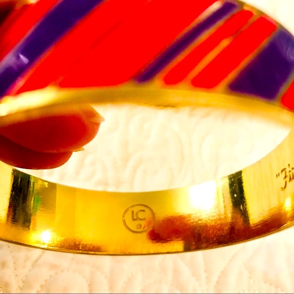 vintage Liz Claiborne Enamel Bangle Set - Picture 3 of 7